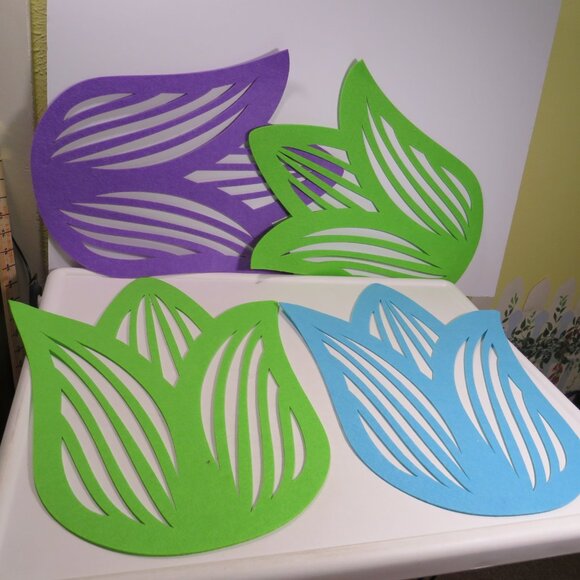 Easter Chick & Rabbit Plastic Canvas & Tulip Felt Wall Decor (or placemats) - Picture 2 of 15